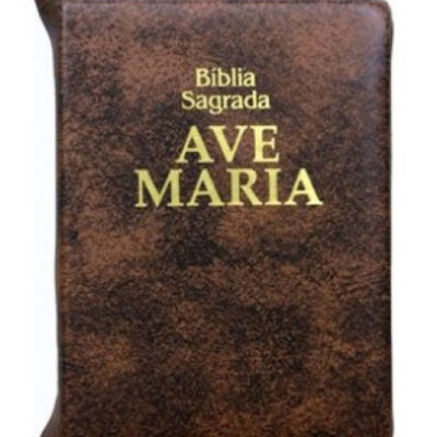Bíblia Sagrada Bolso Capa Courvin Marrom Com Zíper