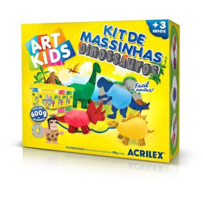 Kit De Massinhas Dinossauros Art Kids
