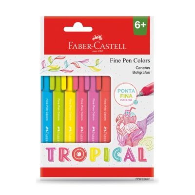 Caneta Fine Pen Colors Tropical - Com 6 Cores