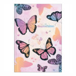 Caderno 1/4 Pequeno Brochura Costurado Sem Mola Capa Dura 80 Folhas Daisy - Estampas Diversas