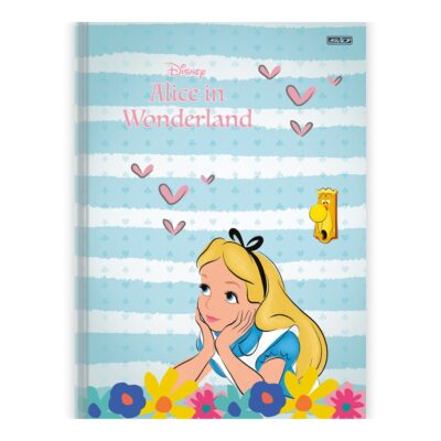 Caderno 1/4 Pequeno Brochura Costurado Sem Mola Alice In Wonderland - Estampas Diversas