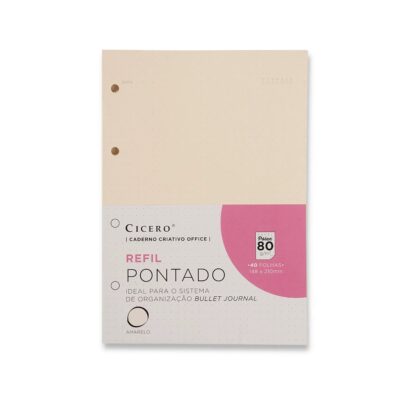 Refil Caderno Pontado - Criativo Office - Amarelo