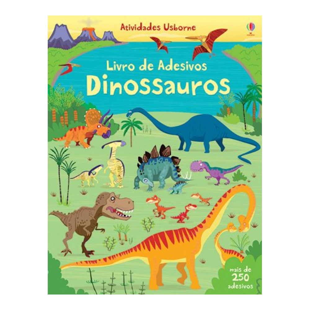 Livro Infantil Dinossauros - Adesivos, Atividades, Jogos E