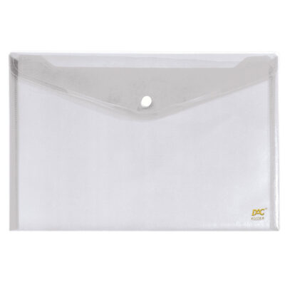 Envelope Plastico Com BotÃo 360x235mm - Incolor