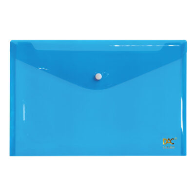 Envelope Plástico Com Botão - Azul