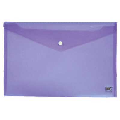 Envelope Plastico Com BotÃo 332x237mm - Lilas