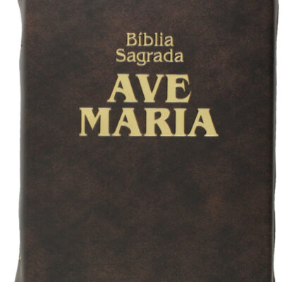 Bíblia Sagrada Média Capa Courvin Marrom Com Zíper