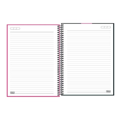 Caderno Universitário Grande Capa Plástica Neon – Rosa