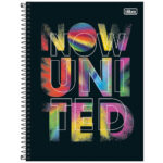 Caderno Universitário Grande Capa Dura 160 Folhas 10 Matérias Now United - Estampas Diversas