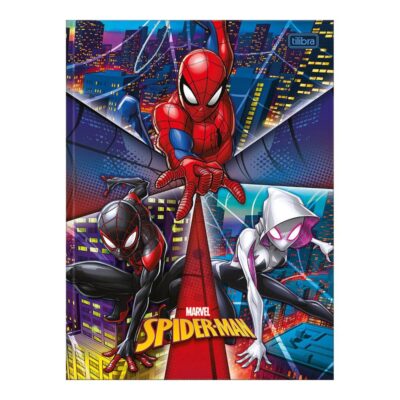 Caderno Brochura Costurado Sem Mola Universitário 48 Folhas Spider-Man - Estampas Diversas