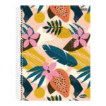 Caderno 1/4 Pequeno Espiral 96 Folhas Kbom- estampas Diversas