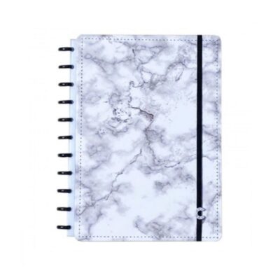 Caderno Inteligente Universitário Grande Espiral Com 140 Folhas G+ Linhas Brancas - Bianco
