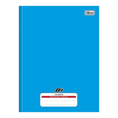 Caderno De Caligrafia Brochura Costurado Sem Mola Capa Dura D+ 96 Folhas - Azul