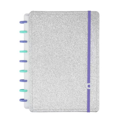Caderno Inteligente Colegial Médio Espiral Com 80 Folhas - Silver 2.0 Prata