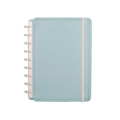Caderno Inteligente Colegial Médio Espiral Com 80 Folhas - Azul Pastel