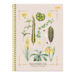 Caderno Universitário Grande Espiral 160 Folhas 10 Matérias Natureza - Estampas Diversas