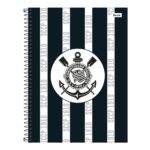 Caderno Universitário Grande Espiral 160 Folhas 10 Matérias Corinthians - Estampas Diversas