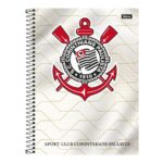 Caderno Universitário Grande Espiral 160 Folhas 10 Matérias Corinthians - Estampas Diversas