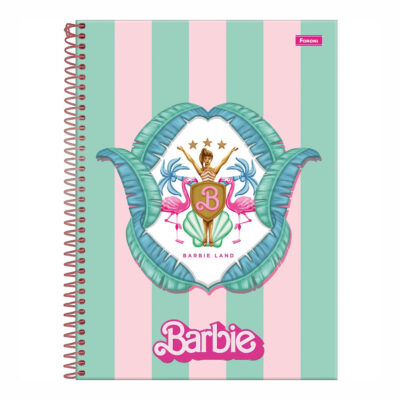 Caderno Universitário Grande Espiral 80 Folhas Barbie Teen - Estampas Diversas