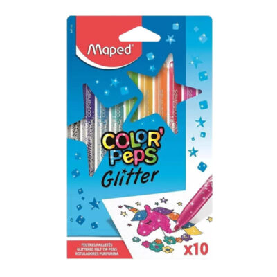 Caneta Hidrográfica Color Peps Glitter - Com 12 Cores