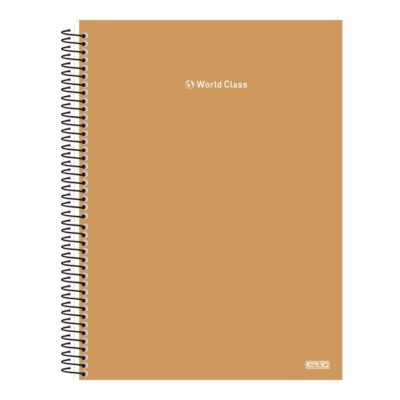 Caderno Universitário Grande Espiral Capa Dura 160 Folhas 10 Matérias World Class - Cores Diversas