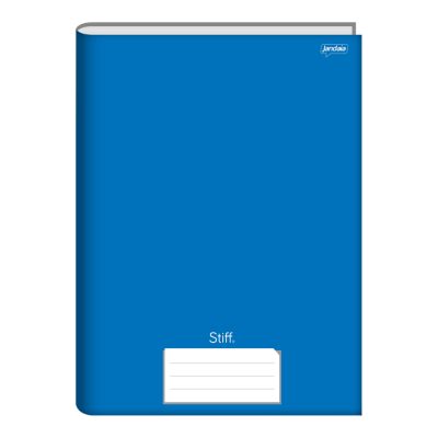 Caderno 1/4 Pequeno Brochura Costurado Sem Mola Capa Dura 48 Folhas Stiff - Azul