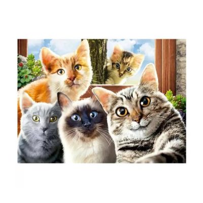 Quebra-Cabeça Com 500 Peças – Selfie Cats