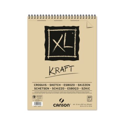 Bloco Espiral Xl Kraft A4 Com 60 Folhas