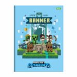 Caderno 1/4 Pequeno Brochura Costurado Sem Mola 80 Folhas Minecraft - Estampas Diversas