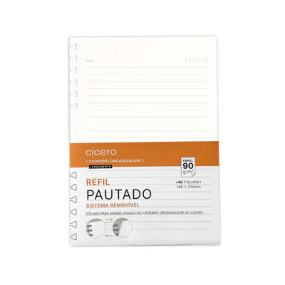 Refil Caderno Organizador 40 Folhas - Offset