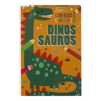 Livro Bloco De Colorir - Dinossauros