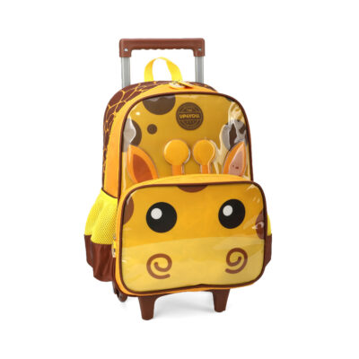 Mochila Com Rodinhas Girafa - Amarela