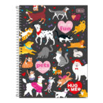 Caderno Espiral Capa Dura Universitário 80 Folhas Hug Me - Estampas Diversas