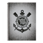 Caderno Universitário Grande Espiral 160 Folhas 10 Matérias Corinthians - Estampas Diversas