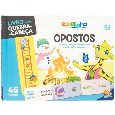 Escolinha: Livro Com Quebra-Cabeça - Opostos