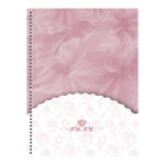 Caderno Universitário Grande Espiral Capa Dura 80 Folhas  rosa Rosé - Estampas Sortidas