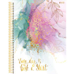 Caderno 1/4 Pequeno Espiral Capa Dura 80 Folhas Mulher - Estampas Diversas