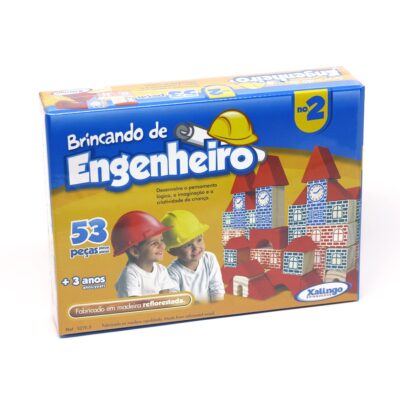 Brincando De Engenheiro 2 Em Madeira - Com 53 PeÇas