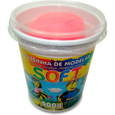 Massa De Modelar Soft 500g -  rosa Maravilha