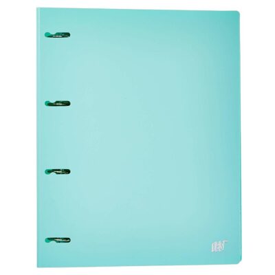 Fichário Caderno Argolado Universitário Com 4 Argolas - Azul Pastel