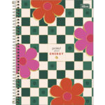 Caderno Universitário Grande Capa Dura 80 Folhas Check Pop - Estampas Diversas