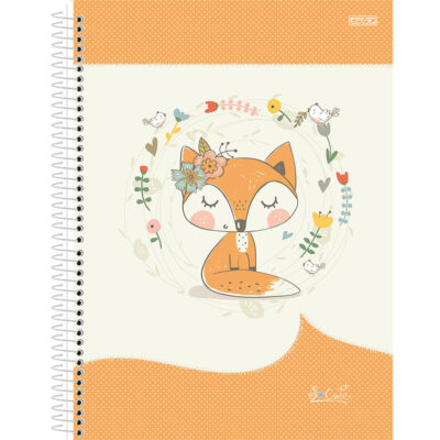 Caderno Universitário Grande Espiral Capa Dura 80 Folhas So Cute – Estampas Diversas