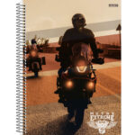 Caderno 1/4 Pequeno Espiral Capa Dura 80 Folhas Motos - Estampas Diversas