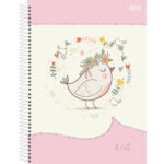 Caderno 1/4 Pequeno Espiral Capa Dura 80 Folhas So Cute - Cores Diversas