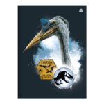 Caderno Universitário Grande Brochura Costurado Sem Mola 80 Folhas Jurassic - Estampas Sortidas