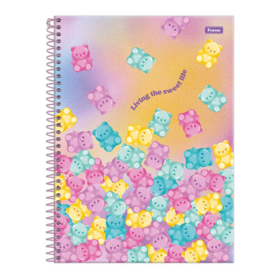 Caderno Universitário Grande 80 Folhas Sugar Rush - Estampas Sortidas