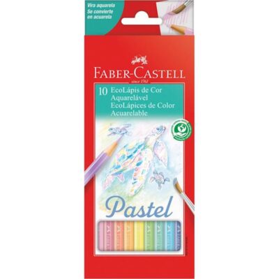 Lápis De Cor Ecolápis Com 10 Unidades Aquarelável Pastel