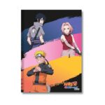 Caderno 1/4 Pequeno Brochura Costurado Sem Mola 80 Folhas Naruto - Estampas Diversas