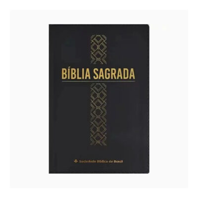 Bíblia Sagrada Linha Ouro Cruz - Letra Grande