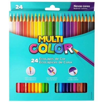 LÁpis De Cor Multicolor - Com 24 Cores